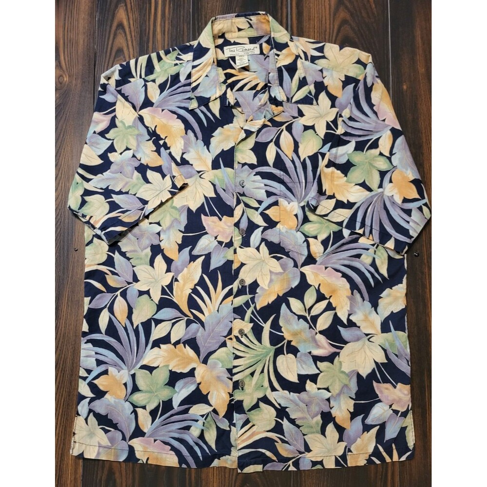 Tori Richard Honolulu Vintage Men’s Floral Button Down Shirt Made in USA Size M